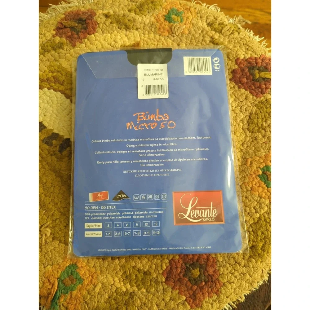 New Levante Italy STOCKINGS CHILD SIZE Blue BluMarine Size 6 -‎ 5/7 Years